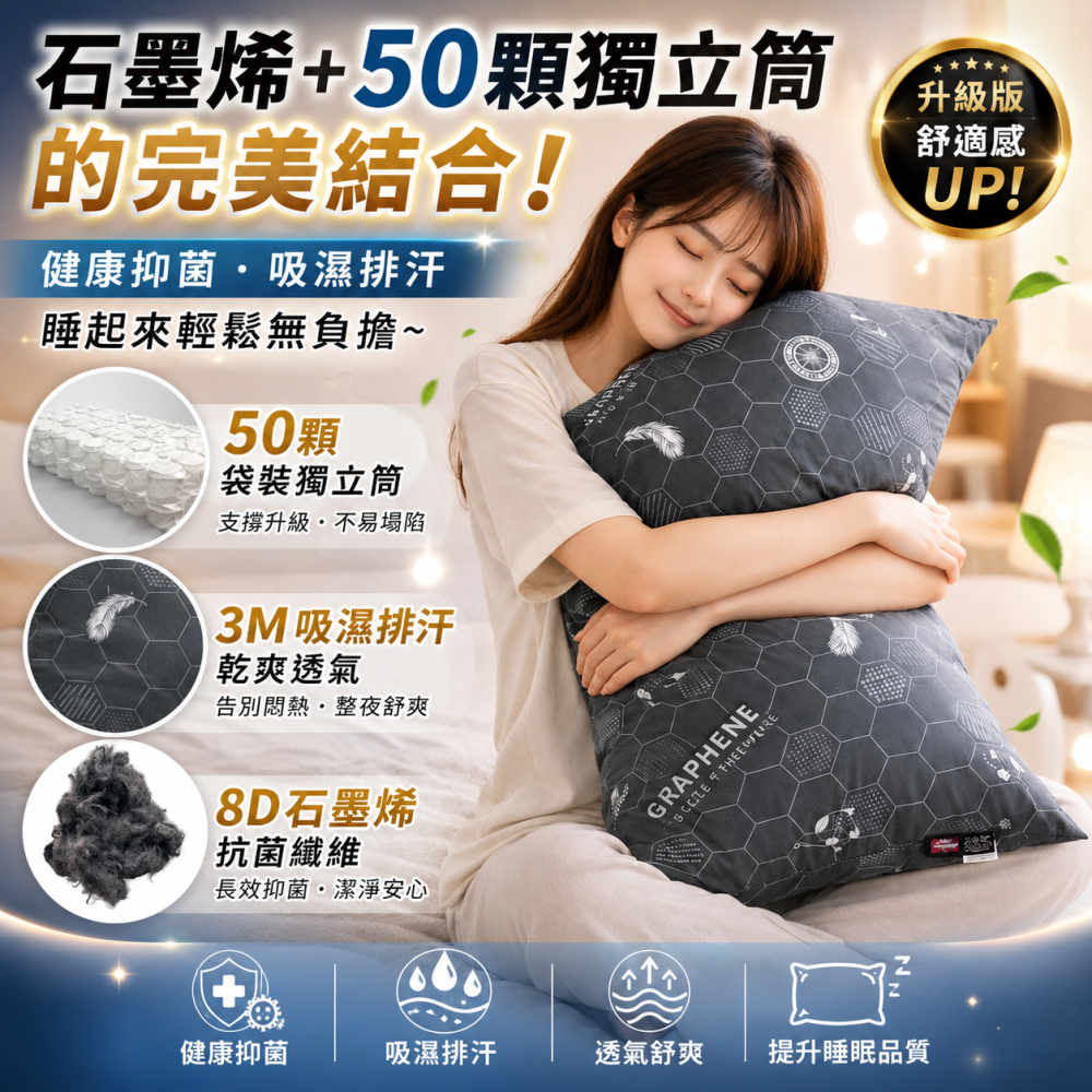 石墨烯獨立筒枕